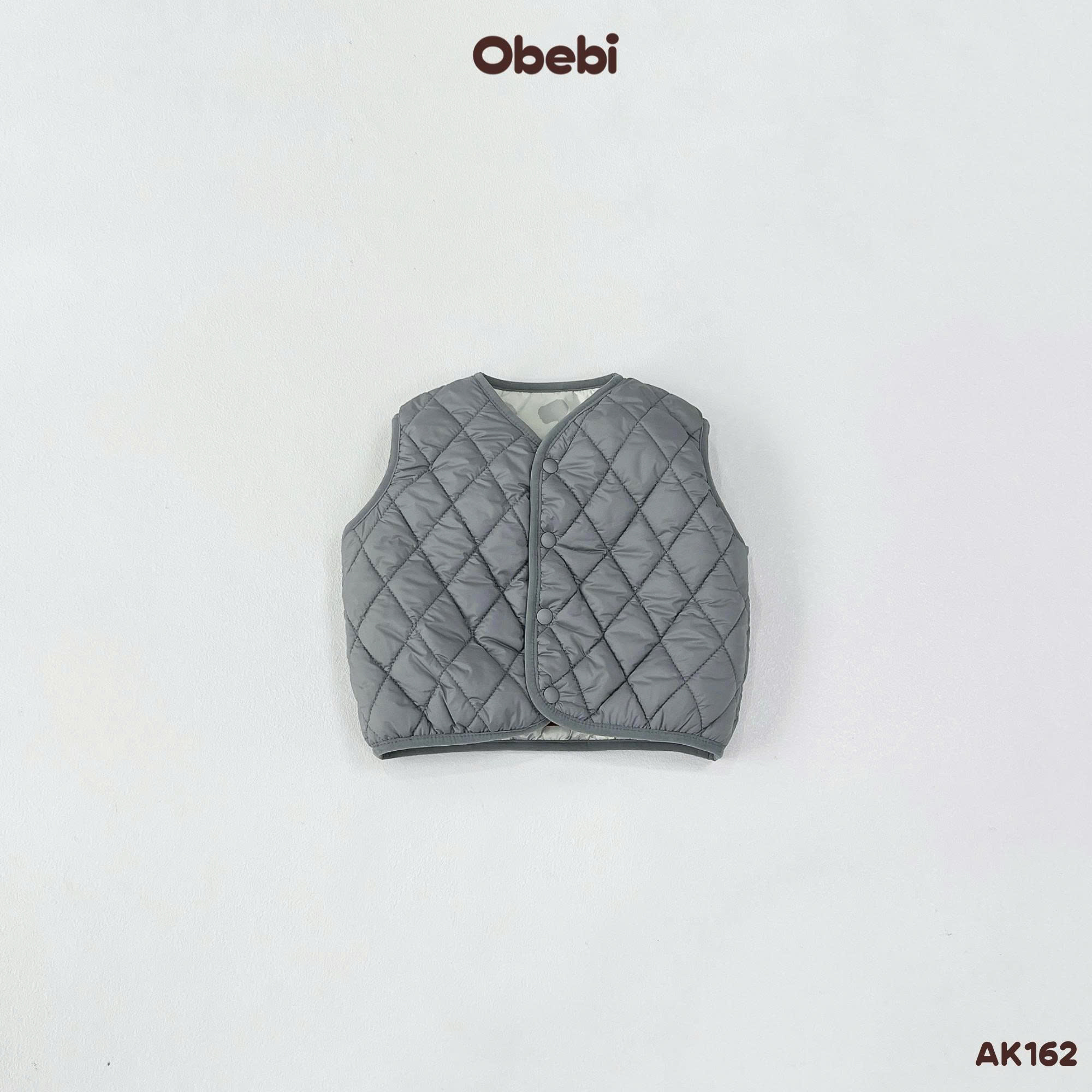 OBEBI - Áo gile chần bông in hoạ tiết(73-110)