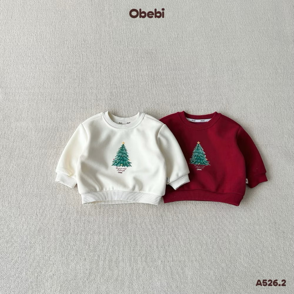 OBEBI - Áo nỉ in cây thông(73-120)