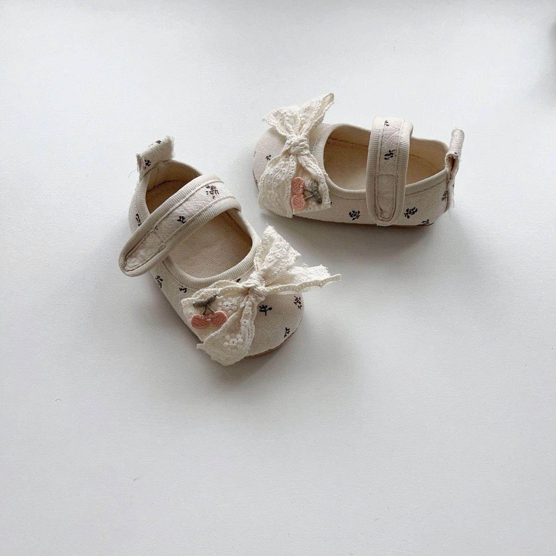 JS - Giày vải hoa nhí đính nơ Cherry(S-L)