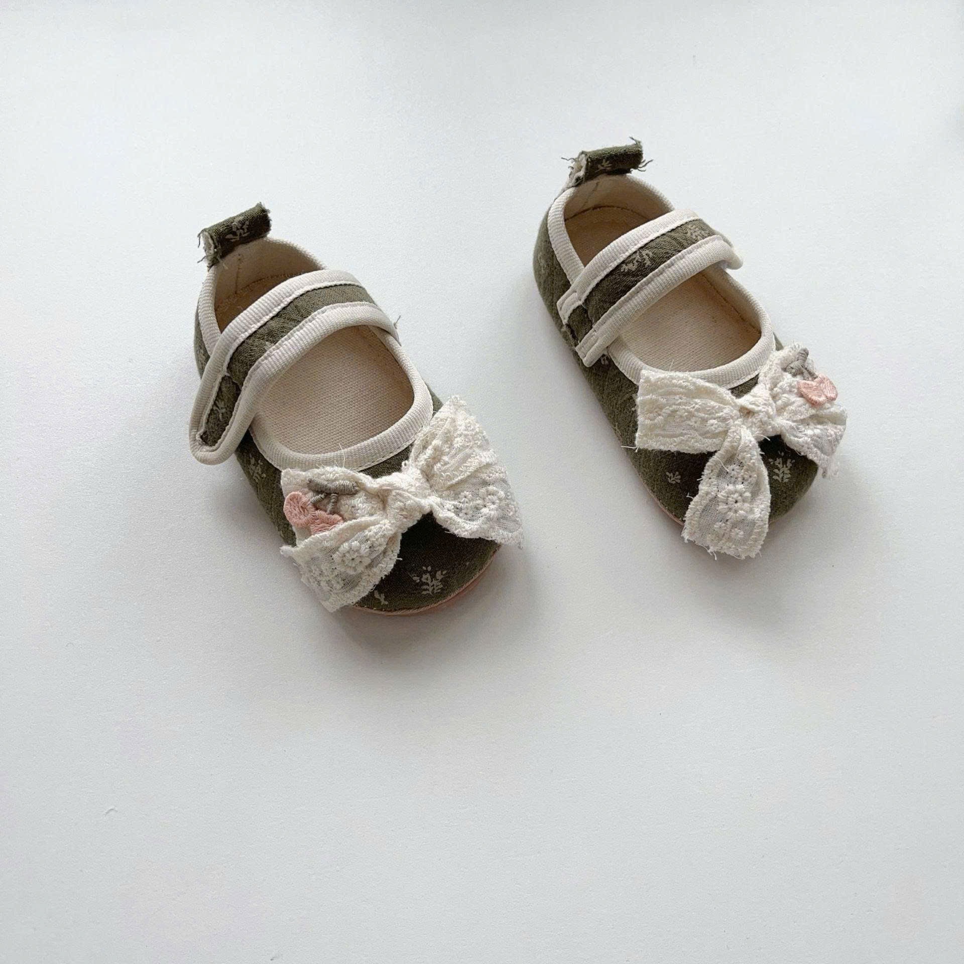 JS - Giày vải hoa nhí đính nơ Cherry(S-L)