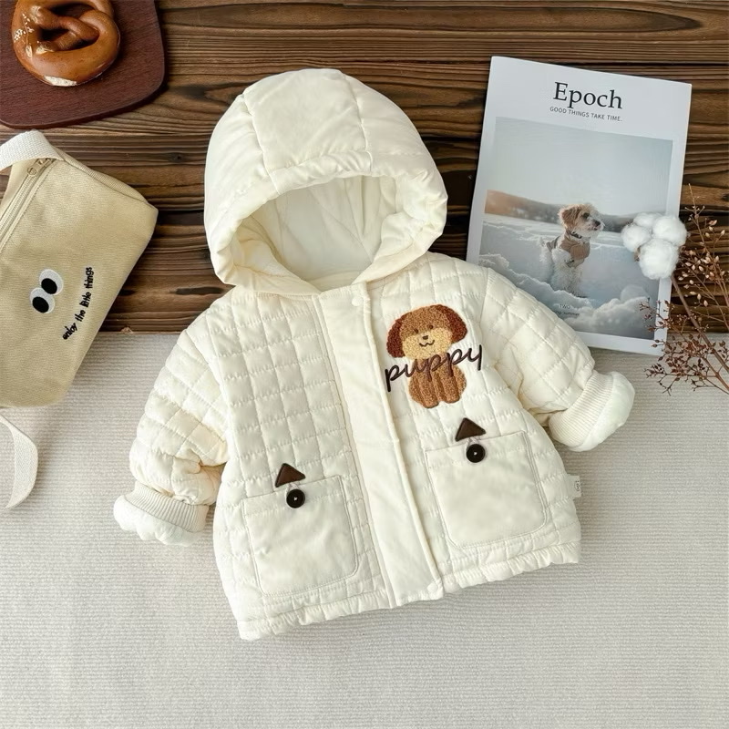 TMT - Áo khoác chần bông hoạ tiết gấu Puppy(73-100)