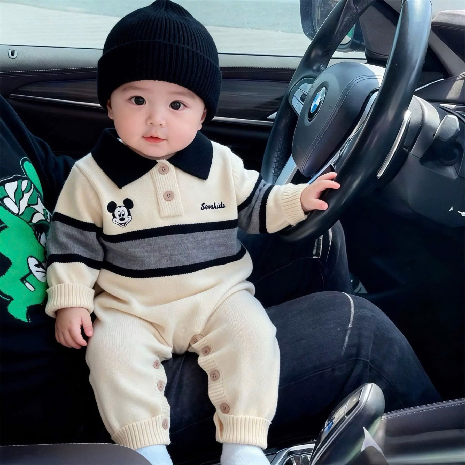 TMT - Body len cổ Polo thêu Mickey(66-90)