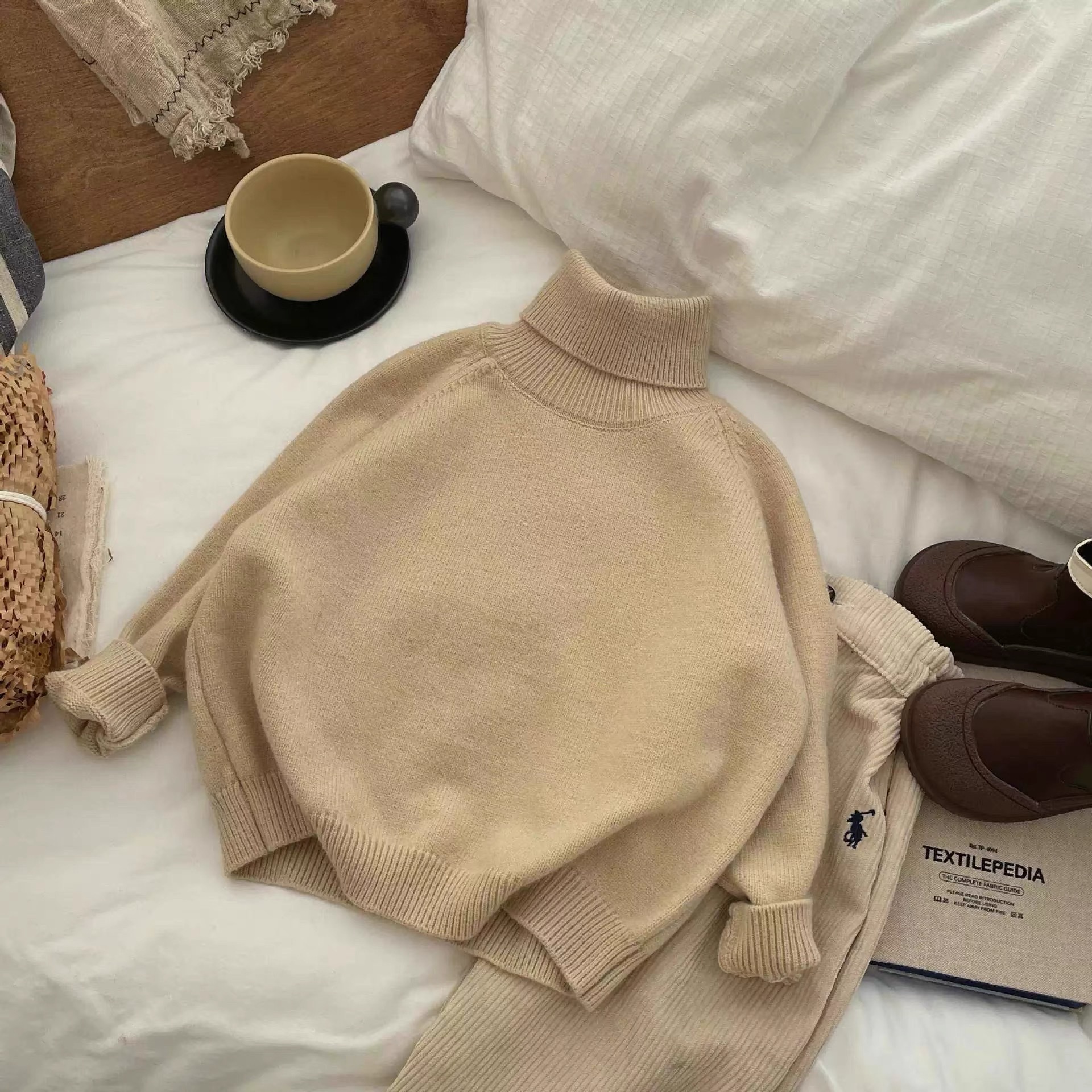 BK - Áo len trơn cổ lọ (90-140)