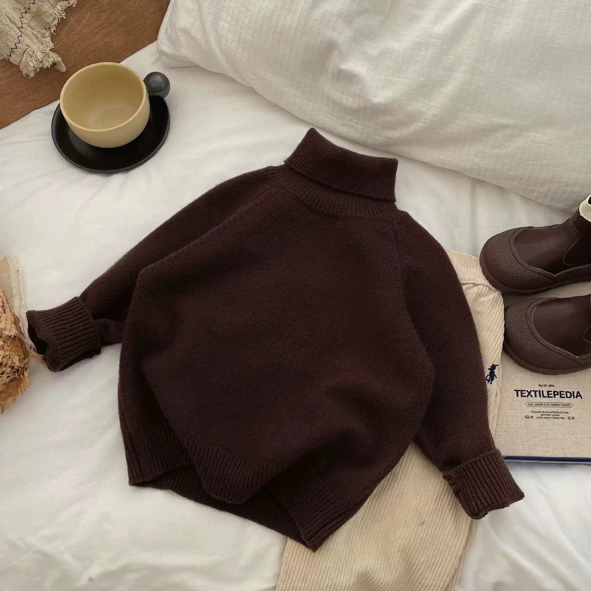 BK - Áo len trơn cổ lọ (90-140)