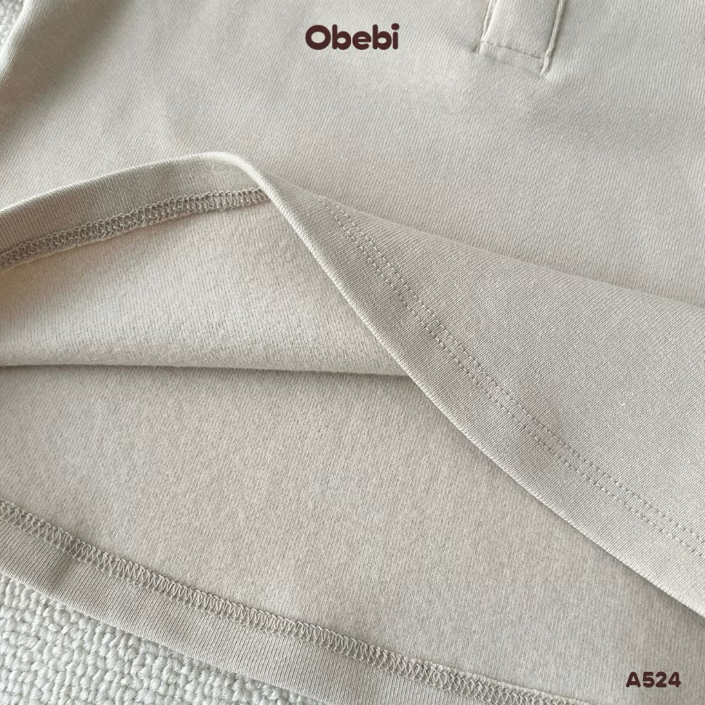 OBEBI - Áo thun dài tay cài khuy cổ(73-120)