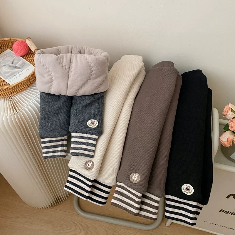 BK - Quần legging lót nỉ thêu thỏ(5-15)