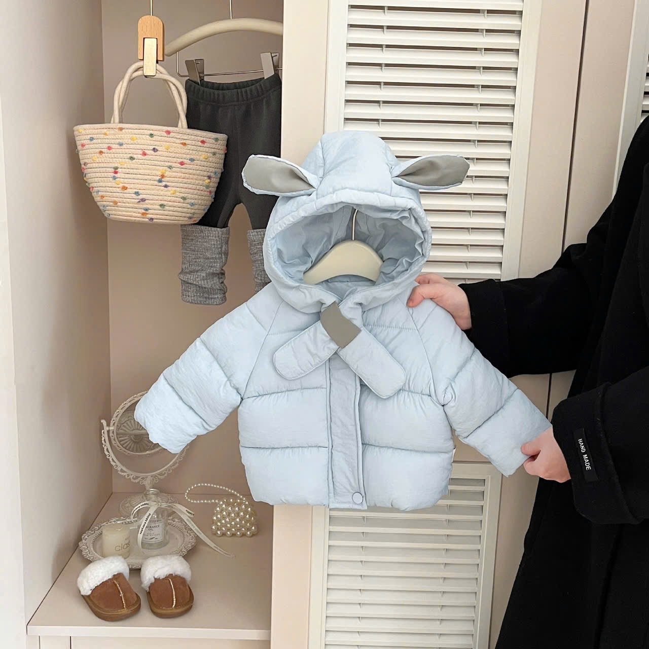 BK - Áo phao siêu mẹ mix khăn tai Gấu(66-100)