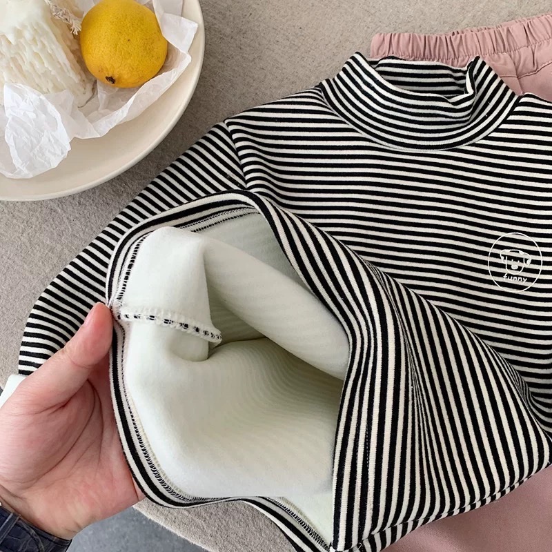 TL - Áo giữ nhiệt cổ 3 phân lót nỉ(80-130)