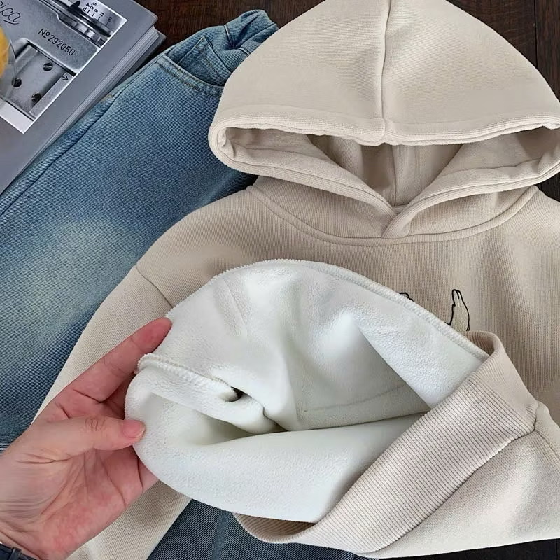 TL - Áo hoodie nỉ lót nỉ in cún(80-130)