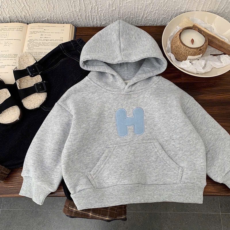 TL - Áo Hoodie nỉ chữ H lót nỉ(80-130)