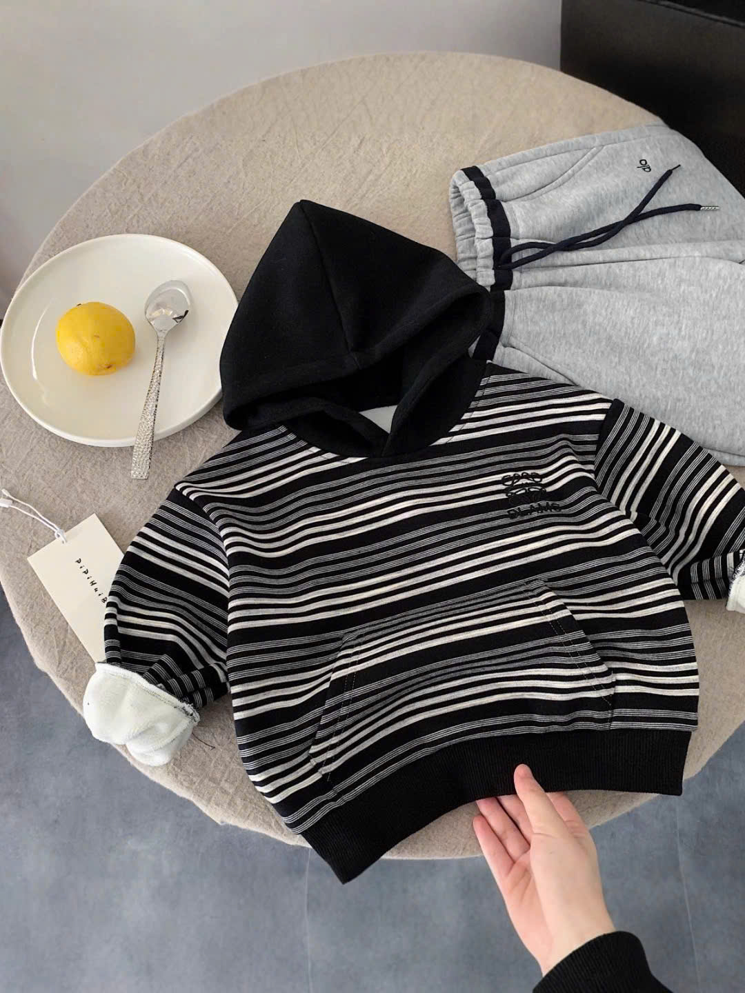 LB - Áo Hoodie nỉ kẻ lót nỉ(90-150)