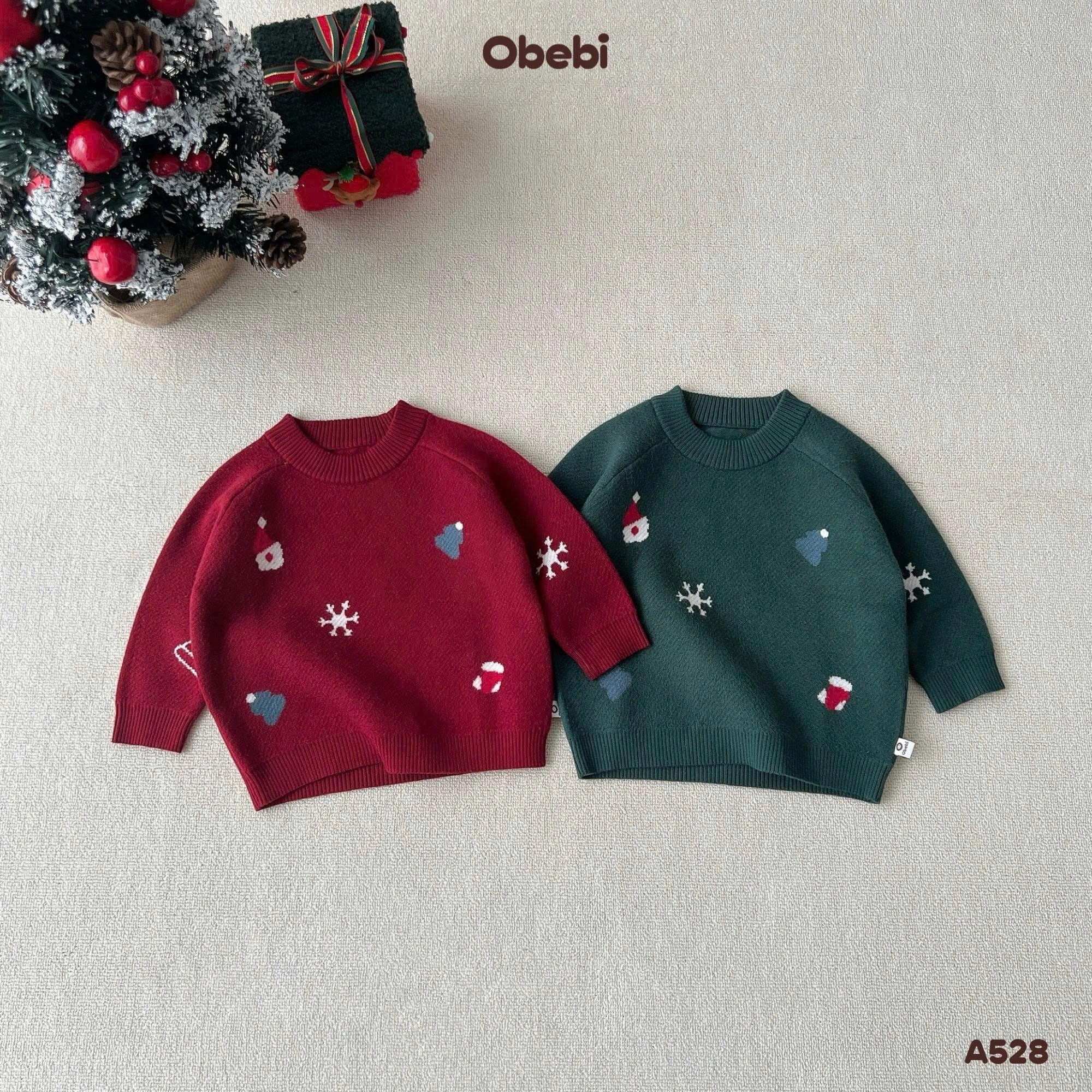 OBEBI - Áo len dệt hoạ tiết Noel(73-120)