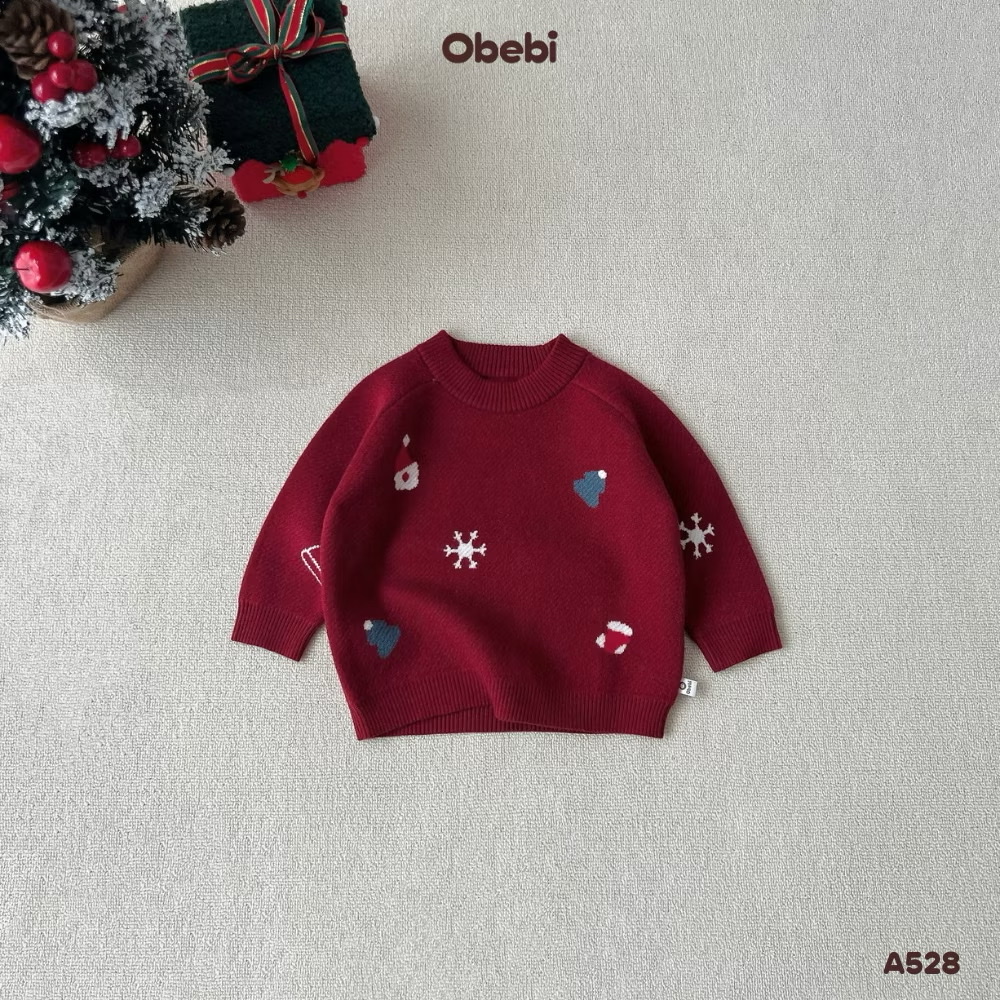 OBEBI - Áo len dệt hoạ tiết Noel(73-120)