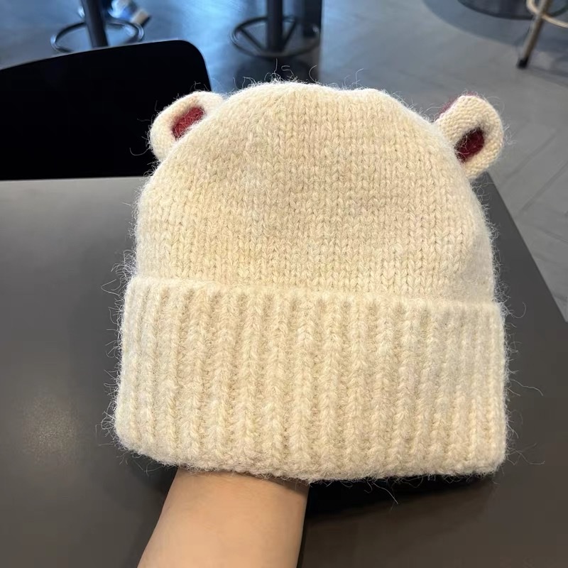 TL - Mũ len lông tai gấu(2-8Y)