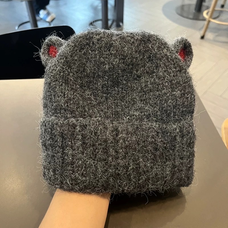 TL - Mũ len lông tai gấu(2-8Y)