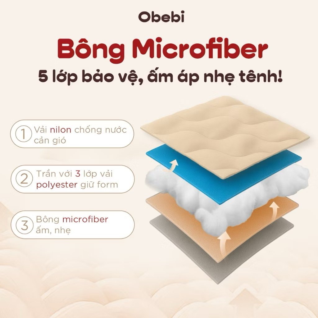 OBEBI - Áo khoác phao siêu nhẹ mũ tháo rời(73-120)