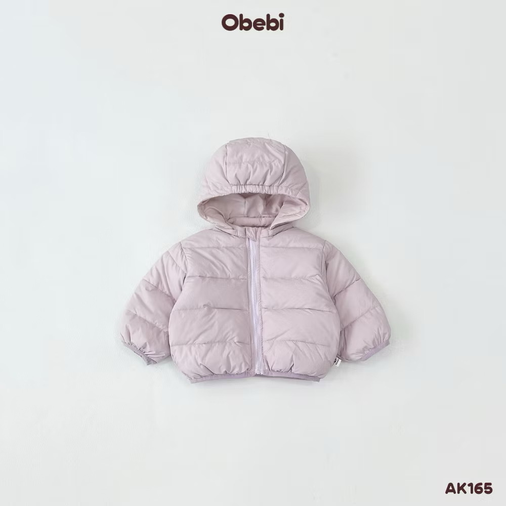 OBEBI - Áo khoác phao siêu nhẹ mũ tháo rời(73-120)