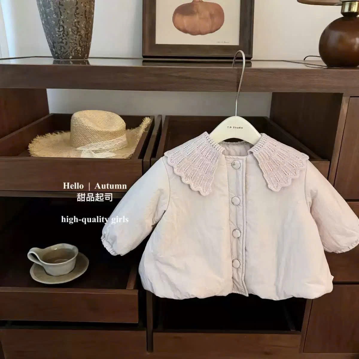 TL - Áo phao phối cổ len bèo (80-130)