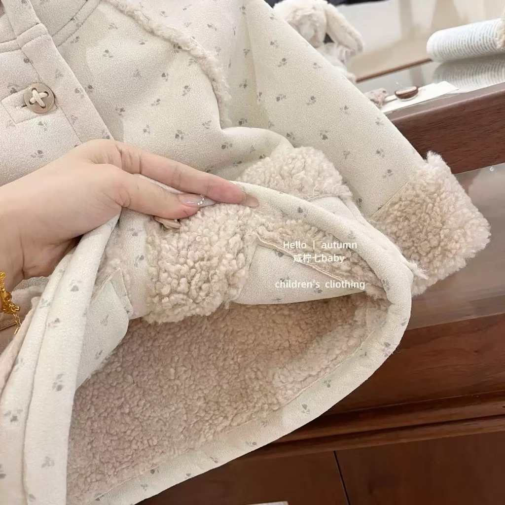 TL - Áo dạ lông hoa hồng(80-130)