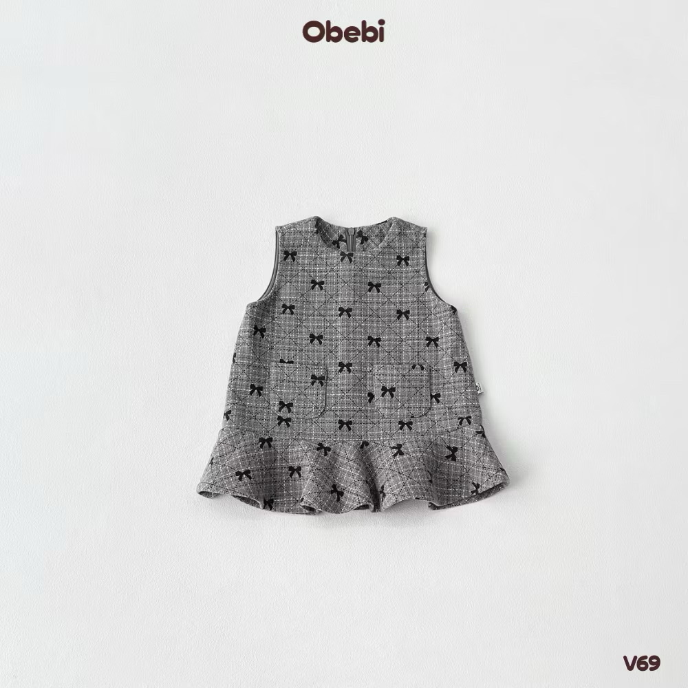 OBEBI - Váy dạ túi nơ(73-120)