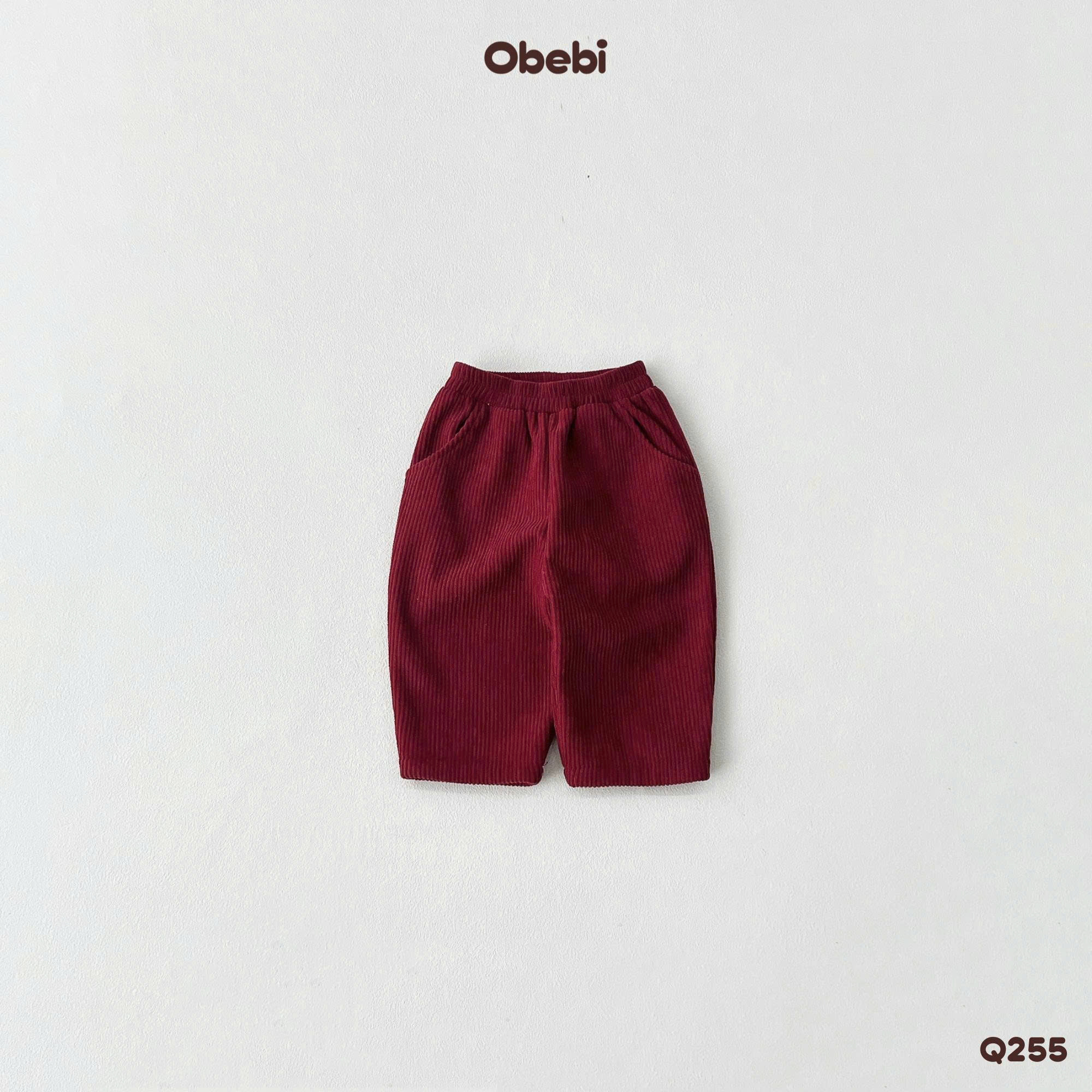 OBEBI - Quần nhung tăm lót lông(73-120)