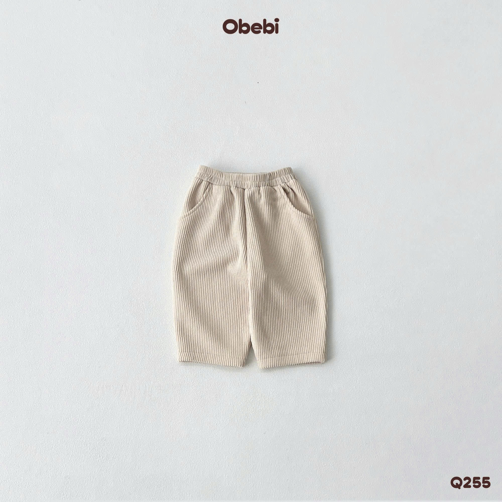 OBEBI - Quần nhung tăm lót lông(73-120)