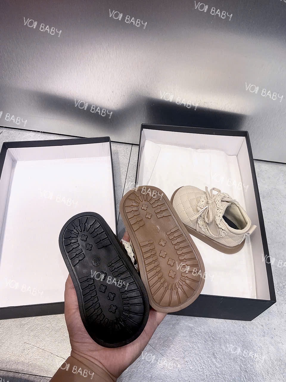 KB - Bốt da phối nơ ren(15-19/22-25)