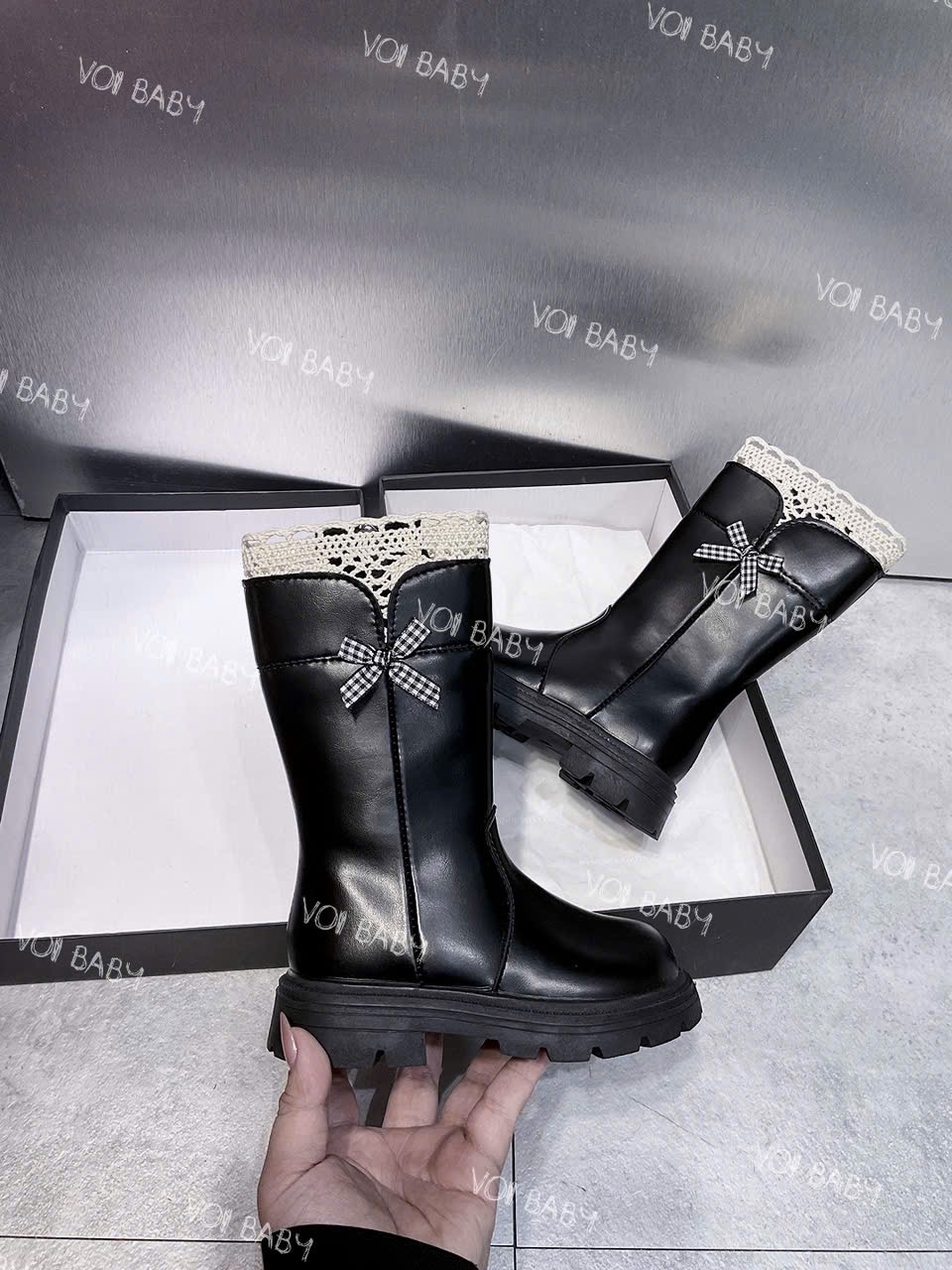 KB - Bốt cổ cao phối ren trắng(26-36)