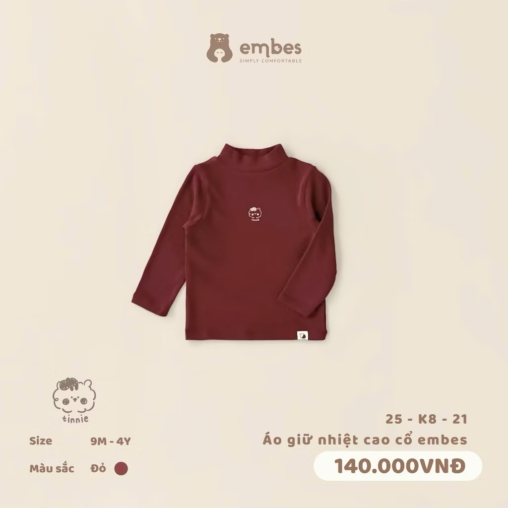 EMBES - Áo giữ nhiệt cao cổ EMBES(9M-4Y)