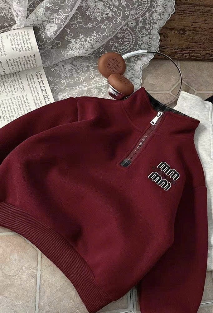 LB - Áo nỉ đỏ MIU lót nỉ (90-130)