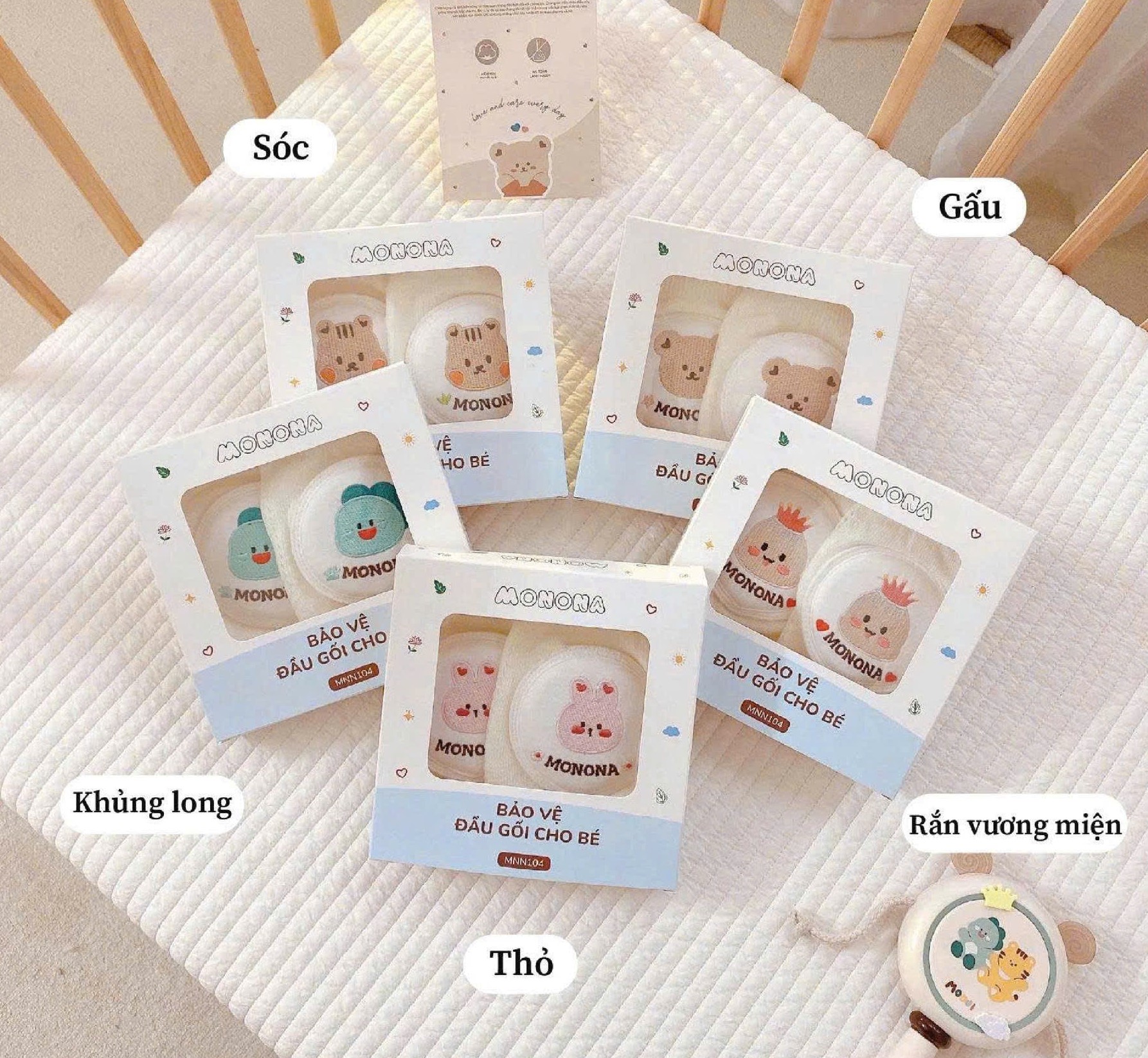 MONONA - BỌC BẢO VỆ ĐẦU GỐI CHO BÉ