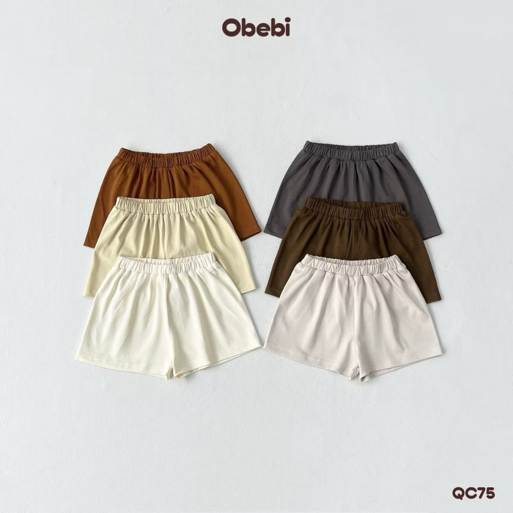 OBEBI - Set 2 quần đùi đính mác in nhỏ xinh OBEBI(73-120)
