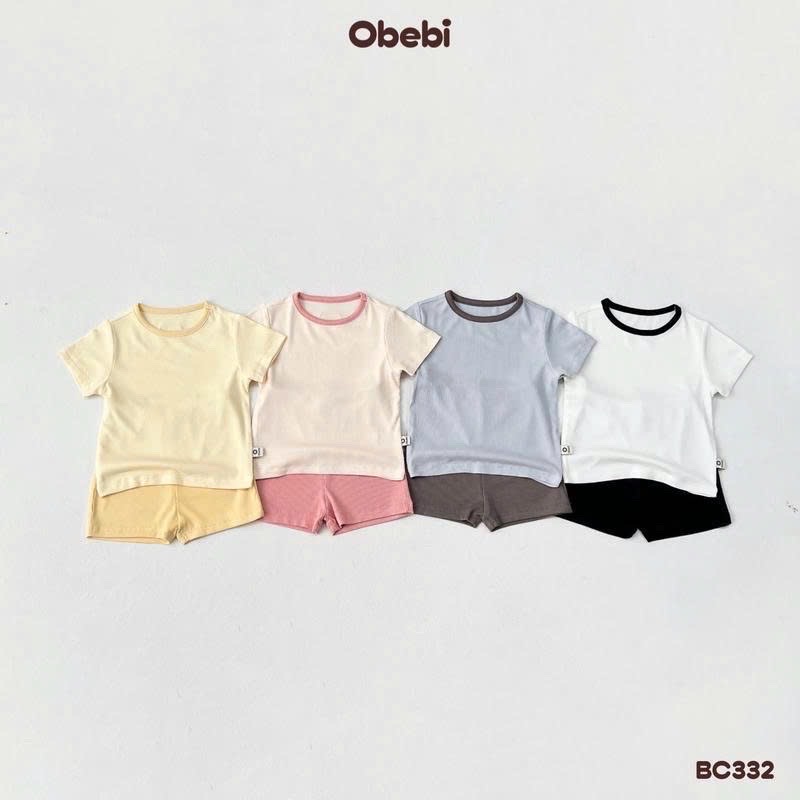 OBEBI - Bộ cộc phối màu vải gân sợi tre(66-120)