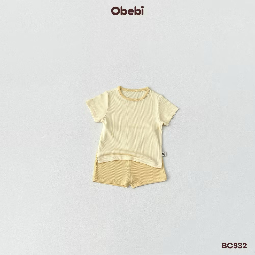 OBEBI - Bộ cộc phối màu vải gân sợi tre(66-120)