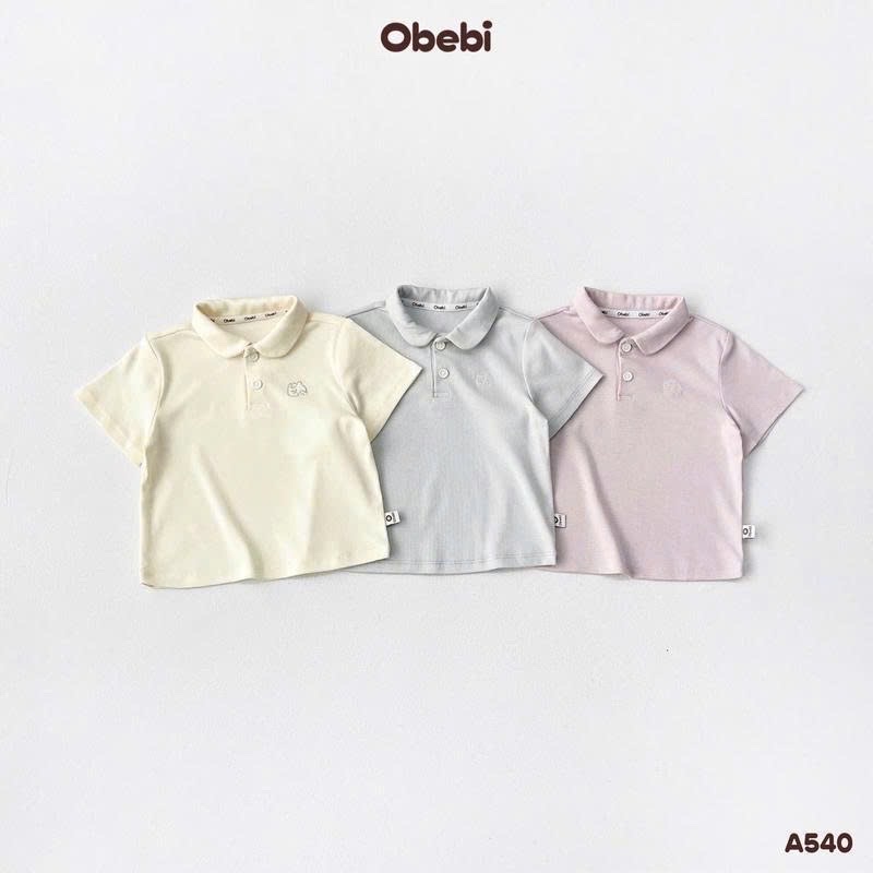 OBEBI - Áo POLo cộc tay thêu gấu OBEBI(73-120)