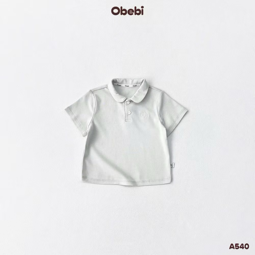OBEBI - Áo POLo cộc tay thêu gấu OBEBI(73-120)