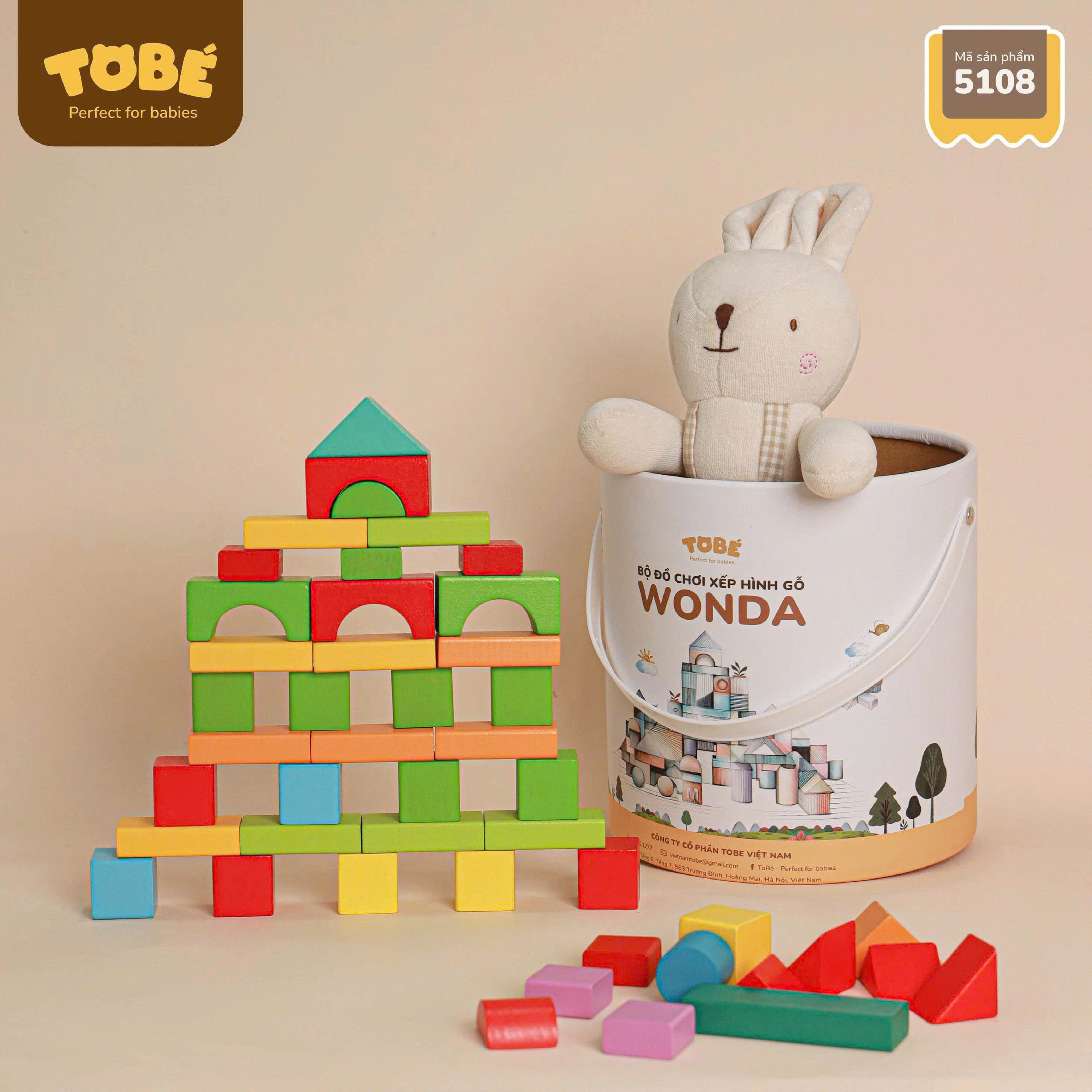 TOBE - BỘ ĐỒ CHƠI XẾP HÌNH GỖ WONDA
