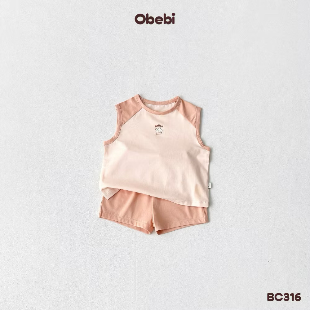 OBEBI - Bộ ba lỗ phối màu hình in nhỏ OBEBI(66-120)