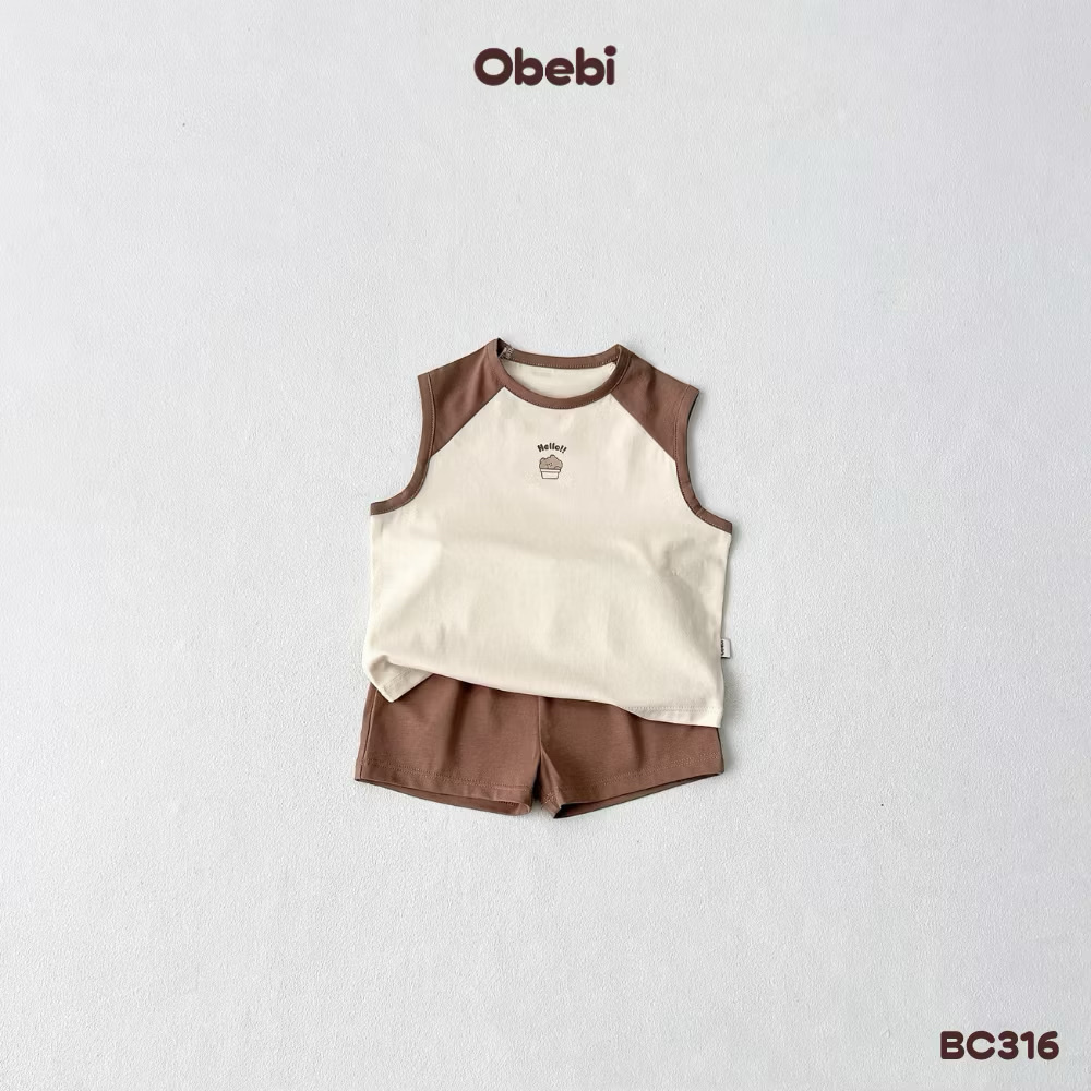OBEBI - Bộ ba lỗ phối màu hình in nhỏ OBEBI(66-120)