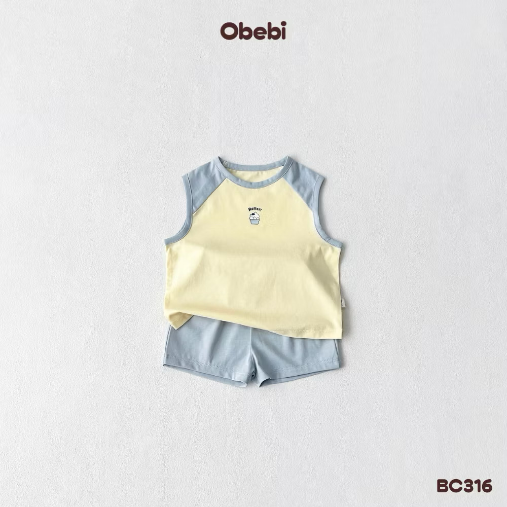 OBEBI - Bộ ba lỗ phối màu hình in nhỏ OBEBI(66-120)