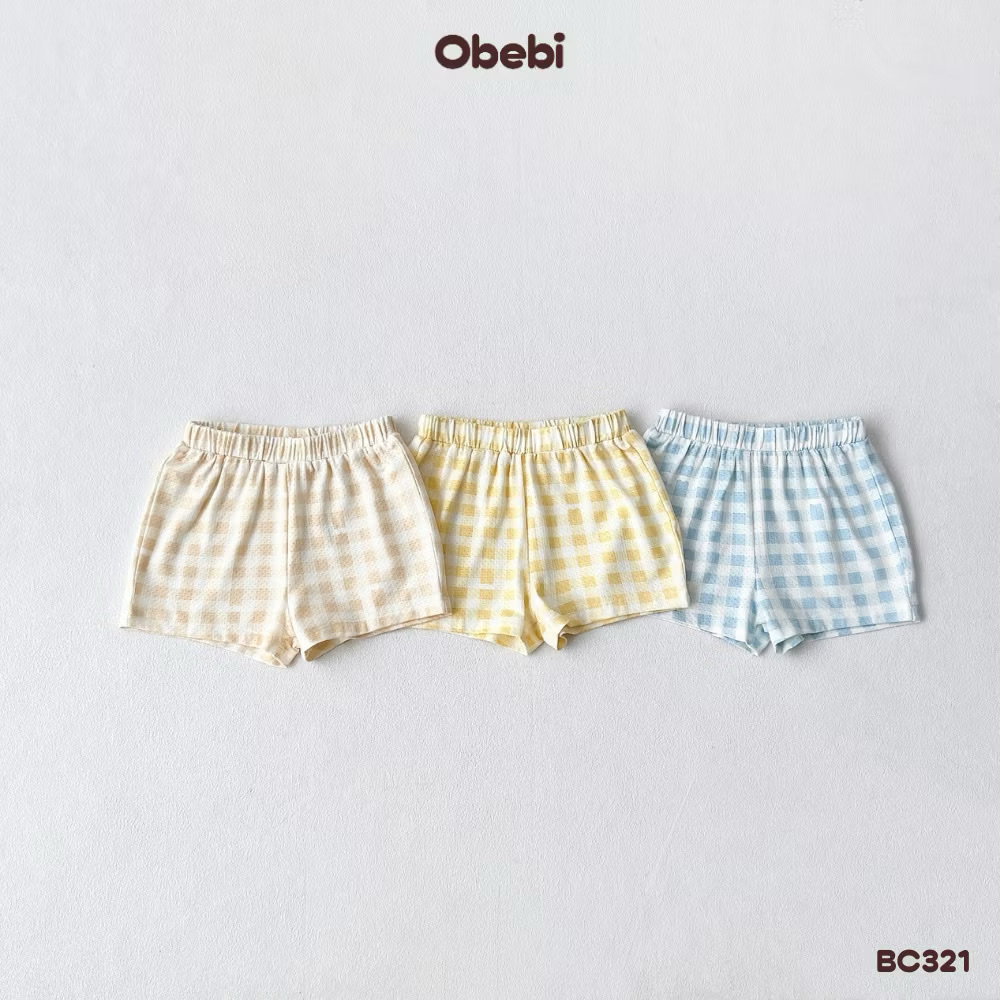 OBEBI - Bộ cộc kẻ caro vải modal OBEBI (66-120)