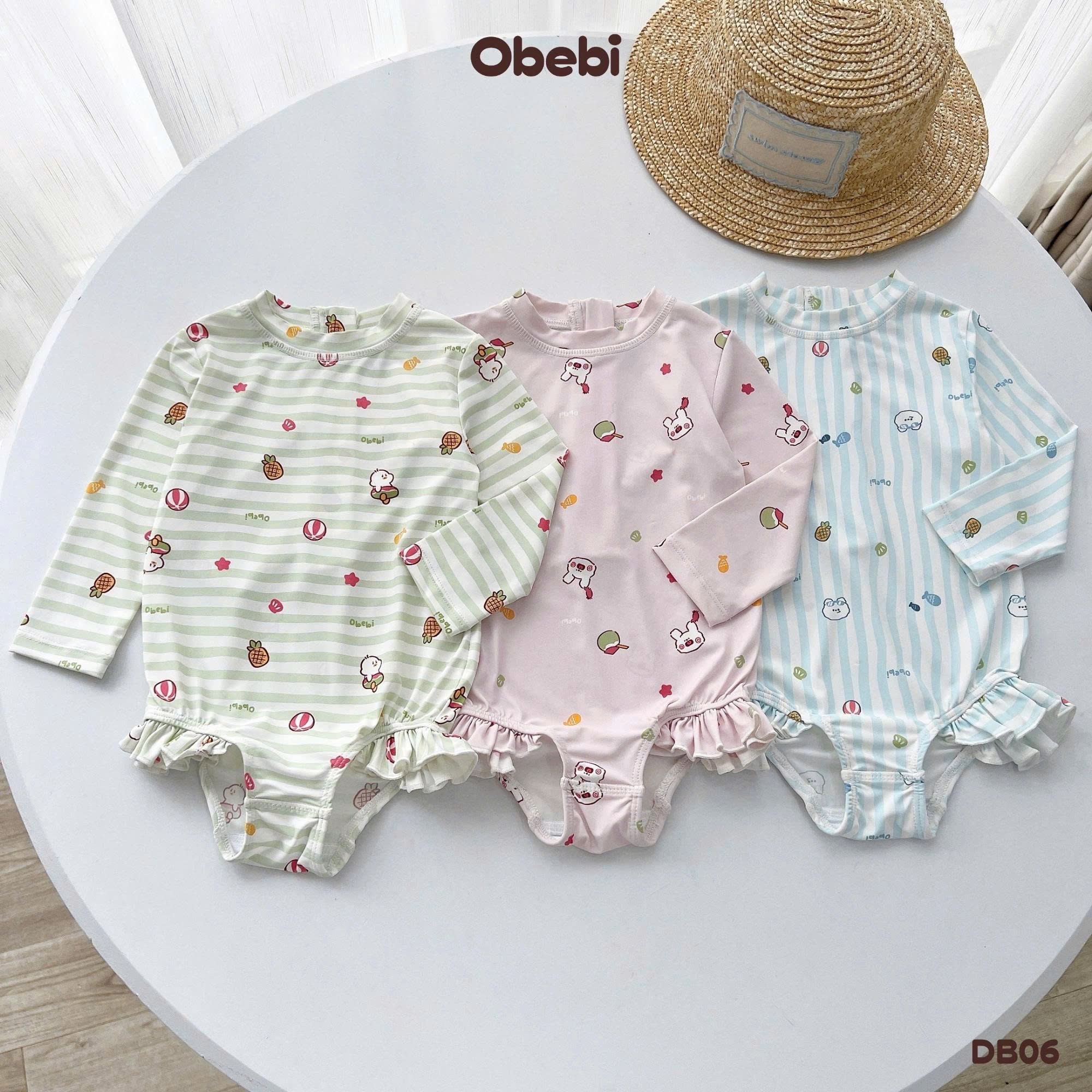 OBEBI - Đồ bơi bé gái chống nắng OBEBI(73-120)