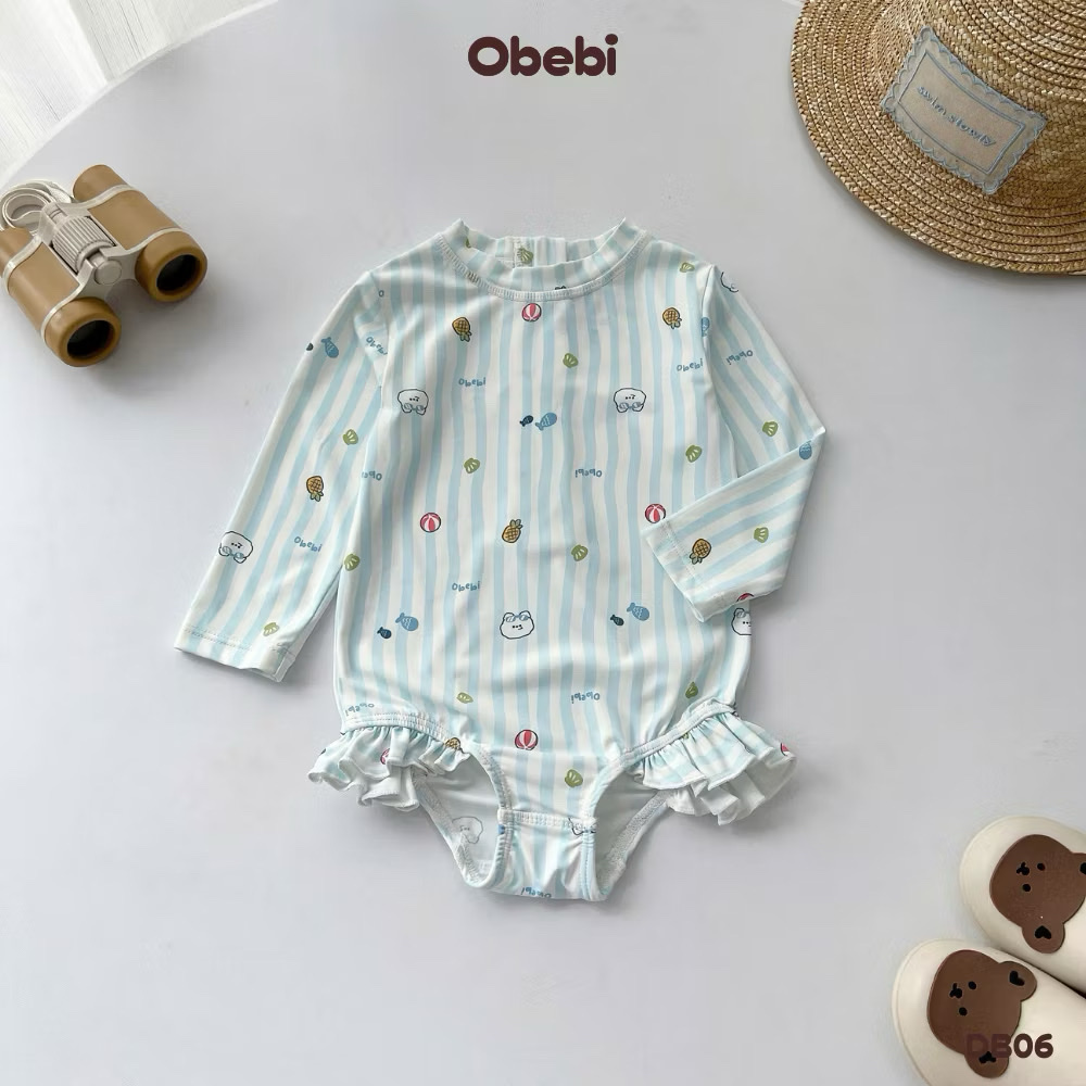 OBEBI - Đồ bơi bé gái chống nắng OBEBI(73-120)