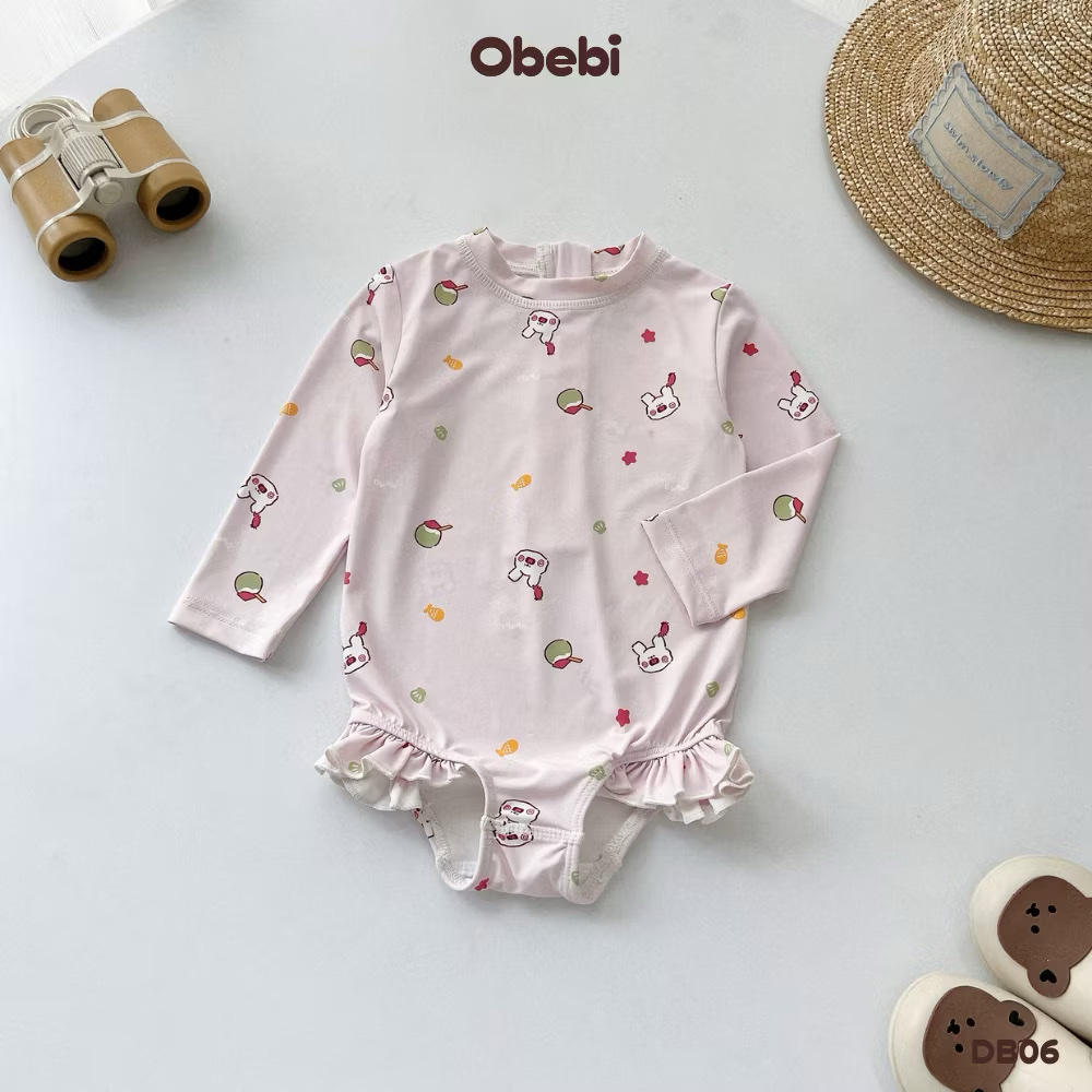 OBEBI - Đồ bơi bé gái chống nắng OBEBI(73-120)