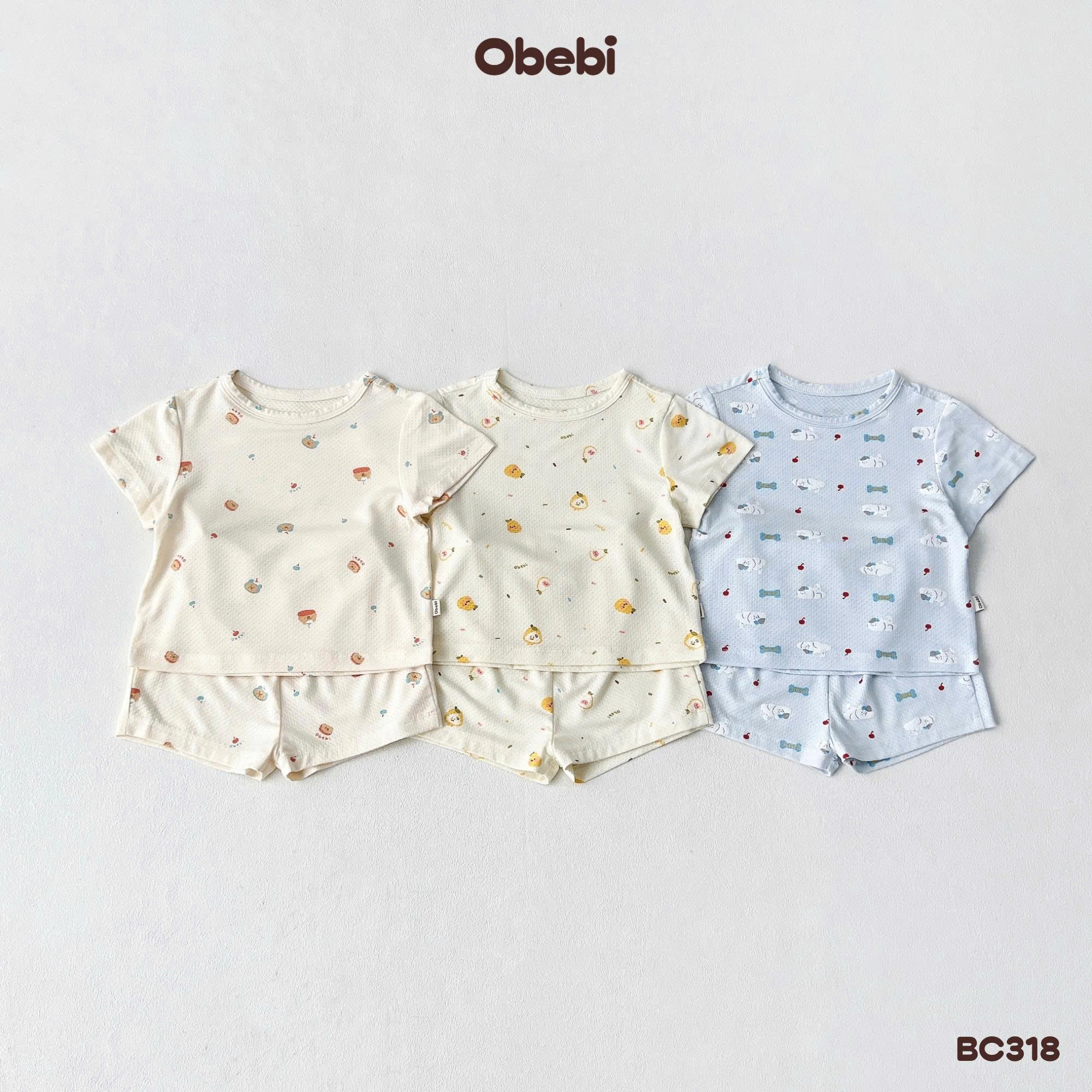 OBEBI - Bộ cộc vải modal hoạ tiết nhân vật OBEBI(66-120)