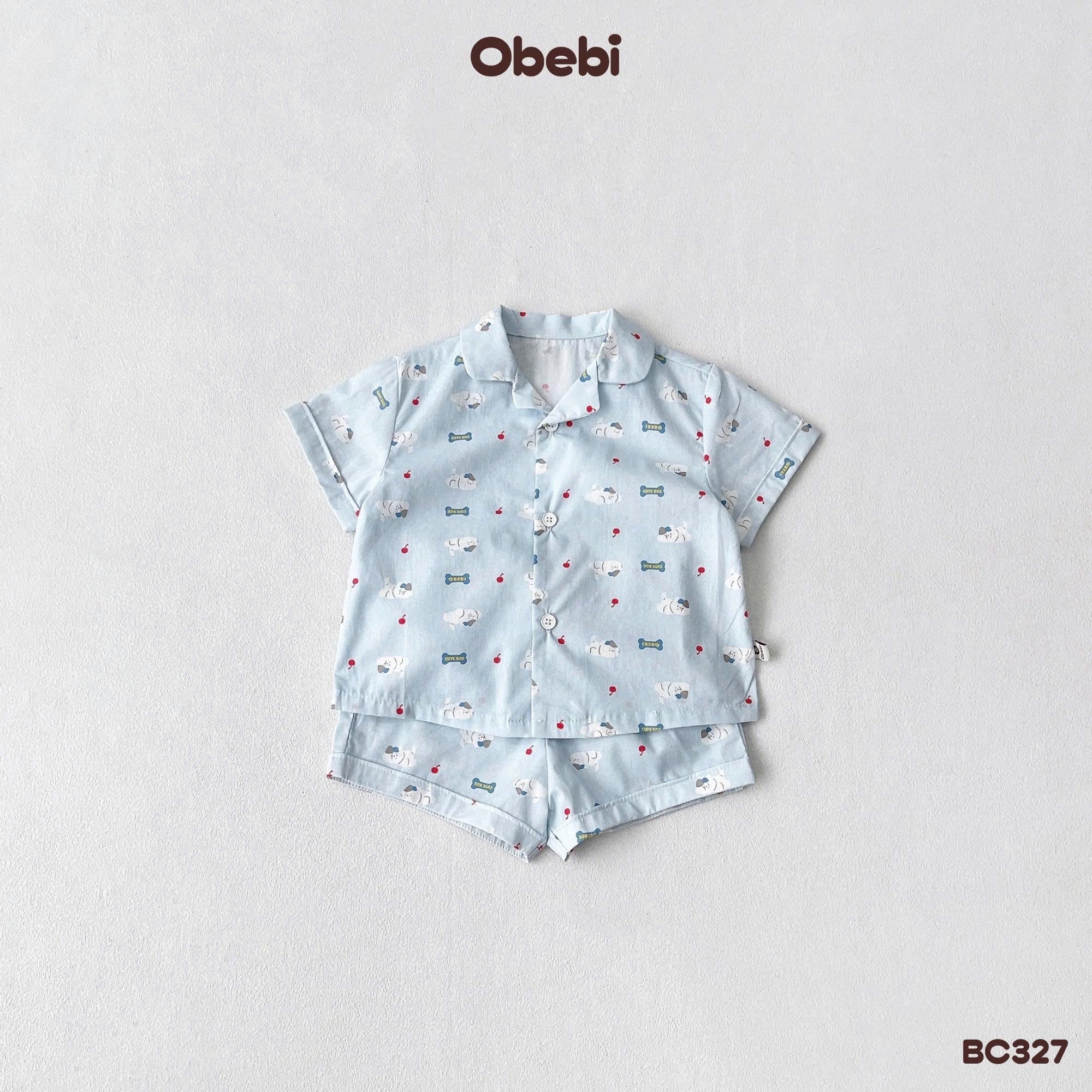 OBEBI - Bộ Pijama cộc tay OBEBI hoạ tiết đáng yêu(73-120)
