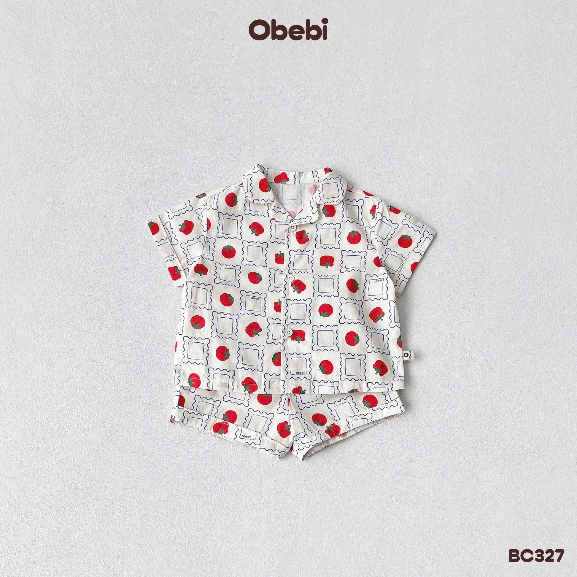 OBEBI - Bộ Pijama cộc tay OBEBI hoạ tiết đáng yêu(73-120)