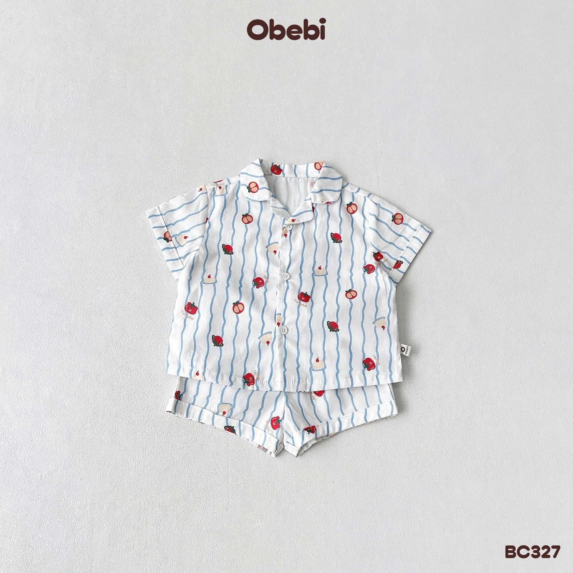 OBEBI - Bộ Pijama cộc tay OBEBI hoạ tiết đáng yêu(73-120)