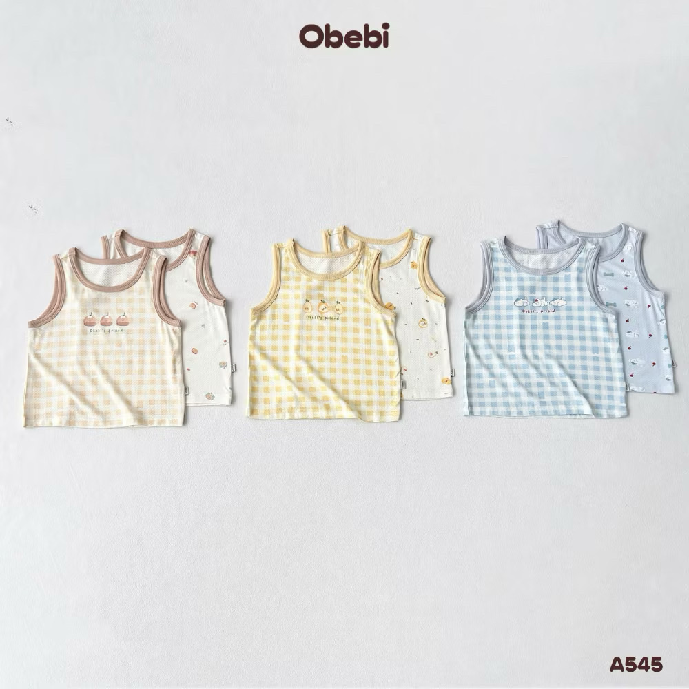 OBEBI - Set 2 áo ba lỗ vải modal OBEBI(66-120)