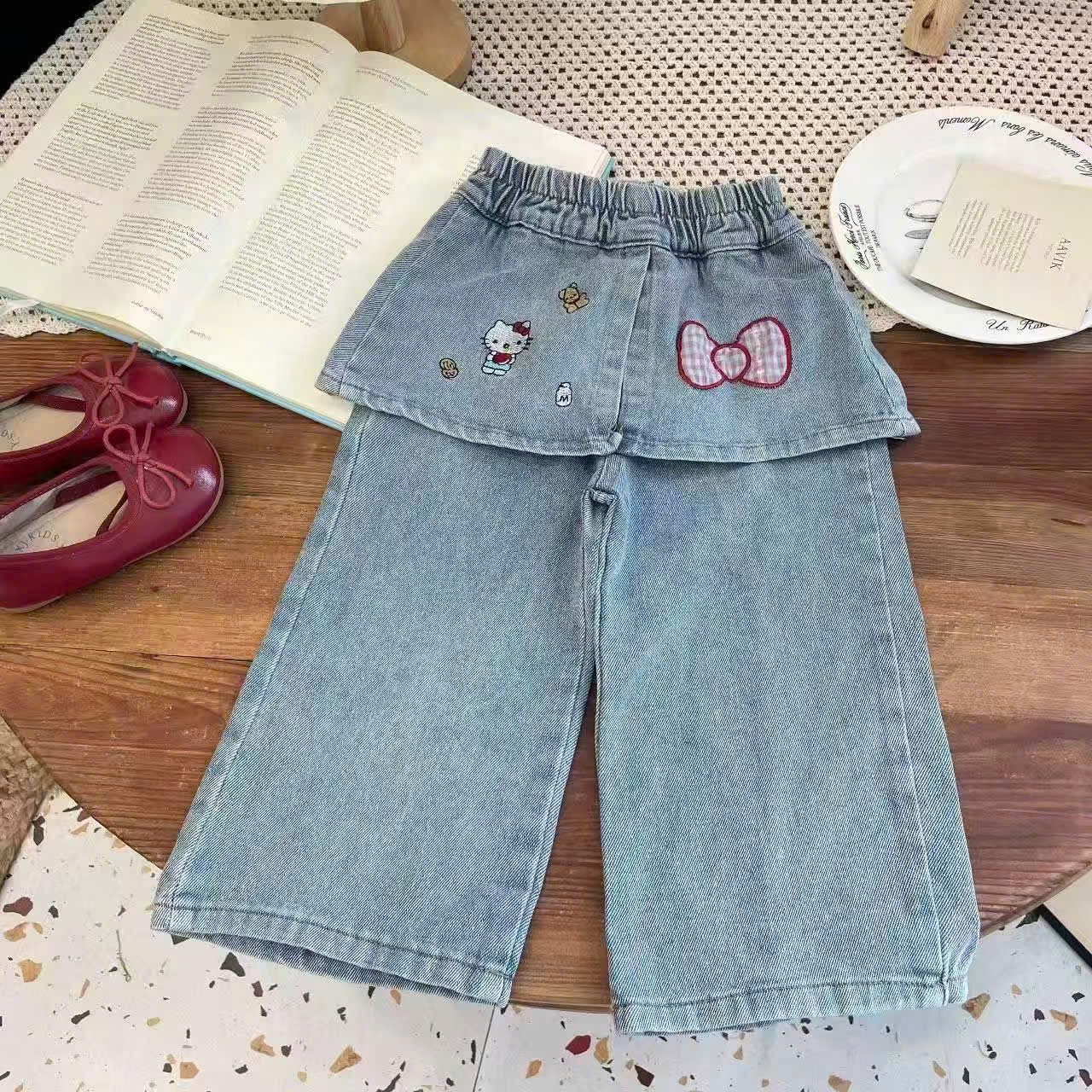 KB - Quần Jean xuông Hello Kitty(90-130)